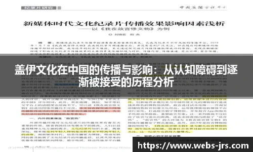 盖伊文化在中国的传播与影响：从认知障碍到逐渐被接受的历程分析